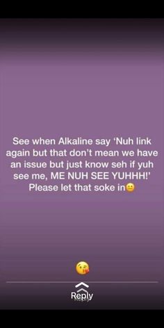 an image with the caption that says, see when akaline say nun link again