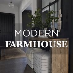 the modern farmhouse house is featured in this ad