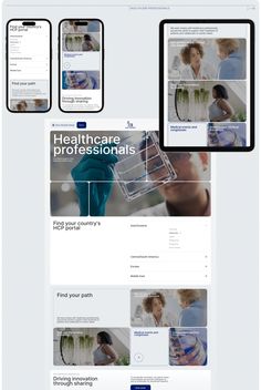 an image of the website for health care professionals