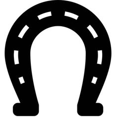 a black and white image of a horseshoe