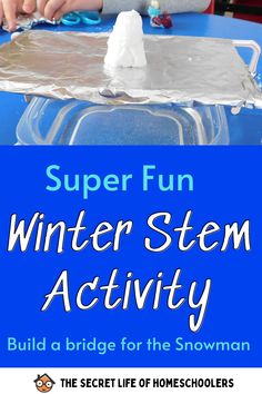 Get some simple materials and let the kids go with this winter STEM activity. In this STEM challenge, kids build a bridge to hold a snowman. Use real snow or fake snow (recipe included). Fake Snow Recipe, Winter Stem Activities For Kids, Winter Stem Challenges, Winter Stem Activities, Winter Stem, Snow Recipe, Winter Classroom Activities, Elementary Stem Activities, Fun Stem Activities