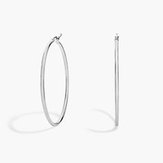 As essential as your go-to tee shirt, these 14k white gold hoop earrings are made to be worn all day, every day so your ear stack is always on point. White Gold Hoop Earrings, White Gold Hoops, Ear Stack, Large Hoop Earrings, Blue Nile, Metal Earrings, Gold Hoop, Gold Hoop Earrings, Types Of Metal