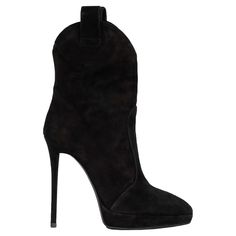 The epitome of refined elegance, these Giuseppe Zanotti Pointy Suede Black Boots are perfect for elevating the simplest outfits. With bootstraps on the side making it easy to slide into, they can be worn daily and are a must-have for every closet. Heel length - 13 cm Farfetch Shoes, Giuseppe Zanotti Shoes, On The Side, Giuseppe Zanotti, Simple Outfits, Black Boots, Fashion Accessories, Boots, Heels