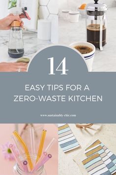 14 easy tips for a zero waste, minimalist kitchen! #kitcheninspo #smallspaces #minimalist clean living, sustainable living, bright kitchen, sustainable aesthetic, plastic free Sustainable Aesthetic, Sustainable Diy, Vegetable Scraps, Conscious Lifestyle, Bright Kitchen, Stainless Steel Containers, Reusable Produce Bags