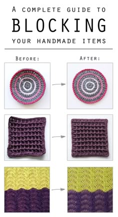 the complete guide to blocking your handmade items for crochet and knitting