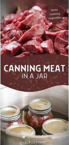 canning meat in jars with the title canning meat in jars