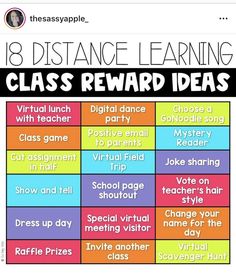 the 8 distance learning class reward ideas for teachers to use on their classroom day activities