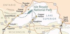 a map of the isle royale national park