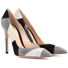 Patchwork Shoes, Gray Pumps, Patchwork Boots, Grey Pumps, Cute Shoes Heels, Grey Heels, Rossi Shoes, Gray Shoes, Suede Leather Shoes