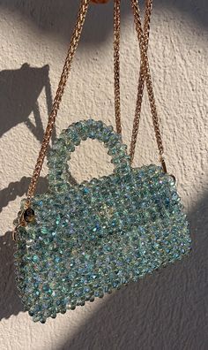 Crystal Bag 'Kylie' ✨ Normal size with golden chain  Fits: Any phone 📱  Keys 🗝️ Cards & money 💰  Lipstick 💄  Worldwide delivery  From Greece  Can be created in any color & with golden/ silver / nickel (colors) chain Send me a message for any details Green Rectangular Evening Bag With Chain Strap, Formal Blue Bag With Chain, Clear Rectangular Shoulder Bag For Party, Rectangular Clear Shoulder Bag For Party, Blue Evening Bag With Chain Detail, Blue Party Shoulder Bag With Mobile Phone Holder, Blue Shoulder Bag With Mobile Phone Pocket For Party, Gold Rectangular Bag With Clear Strap, Party Rectangular Shoulder Bag With Clear Strap