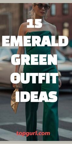 Emerald Green Outfit Ideas, Emerald Green Dress Outfit, Emerald Green Sweater Dress, Emerald Green Fashion, Green Cardigan Outfit, Emerald Green Outfit, Green Outfit Ideas, Emerald Green Jumpsuit, Green Top Outfit