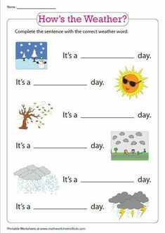 the weather worksheet for kids