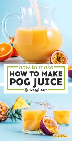 how to make pomegranate juice with oranges and pineapple on the side