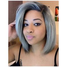 28 Reasons Women Shouldn't Dye Their Hair ❤ liked on Polyvore featuring accessories and hair accessories Hair Color Grey Silver, 28 Reasons, Grey Hair Styles For Women, Natural Gray Hair, Grey Hair Color