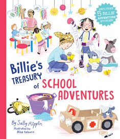 the cover of billie's treasury of school adventures