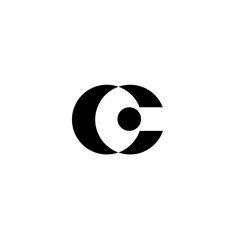 a black and white logo with the letter c