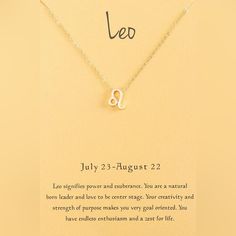 Brand New With Tags Dainty, Elegant Leo Necklace Gold Plated Perfect Gift For Christmas, Hanukkah, Birthday Or The Holiday Season. Card With Definition Of Leo Included In Packaging Leo Necklace, Luxe Jewelry, Astrology Gift, Christmas Hanukkah, Gold Plated Necklace, Gift For Christmas, Necklace Gold, Hanukkah, Womens Jewelry Necklace