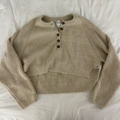 Super Cute Sweater Never Worn! Long Enough To Be Full Length With High-Rise Pants! Perfect For Fall Beige Long Sleeve Top From Urban Outfitters, Urban Outfitters Beige Long Sleeve Tops, Cozy Fall Tops From Urban Outfitters, Cozy Fall Tops By Urban Outfitters, Urban Outfitters Beige Tops For Fall, Beige Urban Outfitters Tops For Fall, College Semester, Crop Pullover, Boho Sweater