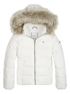 Tommy Hilfiger Jacket Outfits, Tommy Hilfiger Outfits Women, Tommy Hilfiger Jacket Women, Tommy Hilfiger Coat, Tommy Hilfiger Store, Kids Winter Fashion, Tommy Hilfiger Kids, Tommy Hilfiger Girl, White Puffer