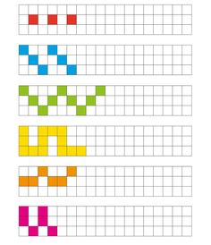 an image of a number line that has been made up to be colored in different colors