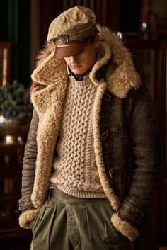 Polo Ralph Lauren FW20 Collection Lookbook | HYPEBEAST Ralph Lauren Fall 2020, Ralph Lauren Fall, Herren Style, Ralph Lauren Outfits, Gentleman Style, Shearling Jacket, Men Winter, Ralph Lauren Men, Stylish Men