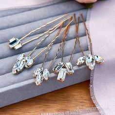 Elevate the beauty of the bride effortlessly with our exquisite Wedding Crystal Hair Pins Set for Bride and Bridesmaids. Adorned with beautiful rhinestones and plated in lustrous gold, these hairpins are the perfect accessories to accentuate any bridal look. The U-shaped design of these wedding headpieces ensures they can fit into most hairdo styles, providing ease, flexibility, and comfort throughout the day. Whether for weddings, proms, parties, evening events, or any special occasion, these elegant and sparkling hairpins are versatile and add a touch of glamour to your ensemble. Make your special day even more memorable with our stunning set of 5 crystal hairpins, designed to make you look elegant and charming. Perfect for both the bride and bridesmaids, these hair accessories leave a l Hair Accessories For Bride, Crystal Wedding Hair Accessories, Gold Hair Pins, Accessories For Bride, Wedding Headpieces, Bride And Bridesmaids, Gold Hair Pin, Rhinestone Hair Pin, Crystal Hair Pins