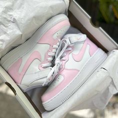 Pink Custom Air Force, Paint For Shoes, Crease Protector, Air Force One Shoes, Air Force 1 Sneakers, Amazon Shoes, Custom Air Force 1, Bubble Gum Pink, High Sneakers