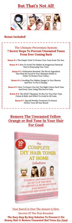 Remove unwanted red tones Red Hair Toner, Tone Orange Hair, Toner At Home, Hair Bleaching