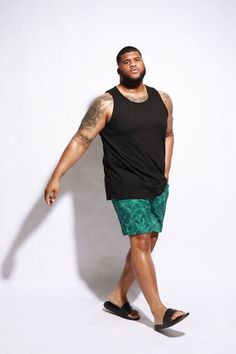 Plus Size Men Outfits Summer, Plus Size Black Men, Black Men Summer Outfits, Plus Size Men Outfits, Vegas Summer, Casual Swimwear