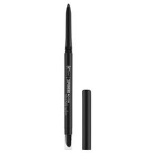 If you prefer an automatic eyeliner to one you need to sharpen, open your eyes to Superhero No-Tug Retractable Eyeliner! Featuring our exclusive No-Tug Technology™, this waterproof mechanical eyeliner delivers the super smooth glide and super saturated color you’ve come to know and love—now with no sharpening required! Simply twist the pencil up to apply the longwear formula that sets for super all-day wear and doesn’t smudge. The lid-loving formula allows you to effortlessly create different eyeliner looks—whether you want a thin or thick line. For softer, more natural-looking definition, blend the formula out with your fingers or a makeup brush immediately after lining. Available in 3 super pigmented shades, this twist-up eyeliner pencil delivers eye-opening results without tugging your Different Eyeliner Looks, Retractable Eyeliner, Color Correcting Cream, Skincare Brush, Waterproof Eyeliner Pencil, Perfume Floral, Daily Beauty Routine, Brown Eyeliner, Eyeliner Looks