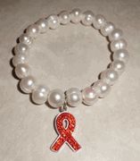 Diva AIDS Awareness Bracelet! Celebrating the Life and work of Emmy Award Winning AIDS Activist Rae Lewis-Thornton! RLT Collection! Bracelet Game, Alton Illinois, Hiv Aids Awareness, Stop The Stigma, Aids Awareness, Hiv Positive, Wear Pearls, Awareness Bracelet, Emmy Award