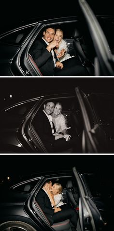 Classic Chic wedding exit in limo with bride and groom Limo Wedding Exit, Wedding Photos Looking At Camera, Cool Bride Photoshoot, Papparazi Wedding Photos, Leaving Wedding Ideas, Classic Wedding Photography Photo Ideas, Wedding Classic Photography, Engagement Photoshoot Ideas Classy, Wedding Limo Photos