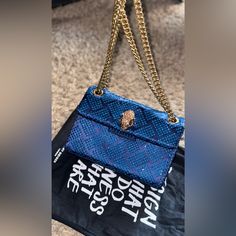 Kurt Geiger London Rhinestone Bag In Blue Never Used New In Condition It Was A Gift Don’t Need It Anymore Price Negotiable Luxury Blue Bag, Designer Blue Evening Bag, Blue Clutch Evening Bag With Dust Bag, Luxury Blue Top Handle Evening Bag, Luxury Blue Bag As Fashion Accessory, Blue Luxury Top Handle Evening Bag, Elegant Blue Bag With Magnetic Closure, Luxury Blue Stylish Bag, Luxury Blue Evening Bag