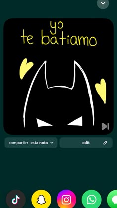 the batman icon is shown in this screenshot from the app, which shows an image of