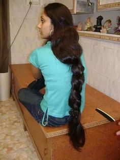 Long Black Hairstyles, Indian Long Hair Braid, Huge Hair, Long Hair Images, Black Hairstyles