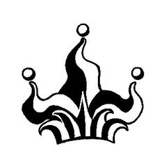 a black and white drawing of a crown