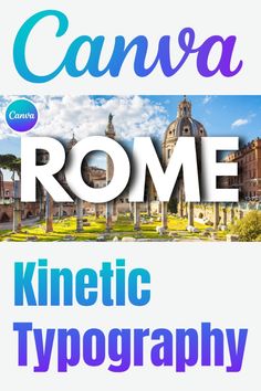 an image of the cover of a book called canva rome and its typography