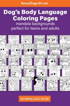 the dog's body language coloring pages for kids to color and learn how to use them