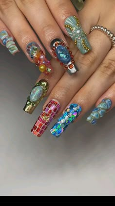 Bright Acrylic Nails, Inspo Pics, Super Nails, Great Nails, Pretty Acrylic Nails, Nails Inspo, Dope Nails, Stylish Nails