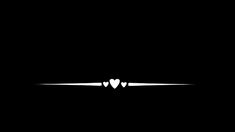 two hearts are in the middle of a black background with white lines on each side