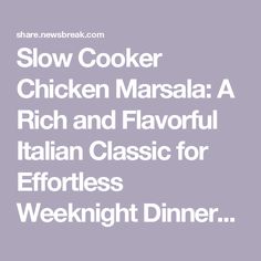 the words slow cooker chicken masala, rich and flavor italian classic for effort