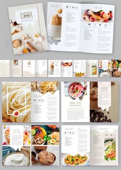 Food Portfolio Design, Cookbook Design Ideas, Cook Book Layouts, Recipe Page Design, Cook Book Design Ideas, Food Catalogue Design, Food Magazine Layout Design, Cookbook Layout Design, Cooking Book Design