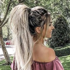 Poofy Ponytail, Ponytails Hairstyles, Lazy Girl Hairstyles, Ponytail Hairstyles Tutorial, Romantic Hairstyles, Hairstyle Tutorial