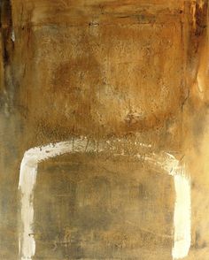 an abstract painting with brown and white colors