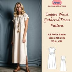 the empire waist gathered dress pattern