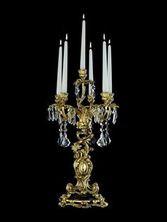 Six arm Italian candelabra with antiqued gold finish Gold Candleabra Centrepiece, Candelabra Vintage, Brass Candleabra Arms, Antique Chandelier Uk, Gold Candelabra, Italian Lighting, Brass Lighting, Antique Finish