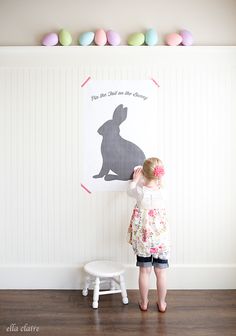 Pin the Tail on the Bunny | Free Easter Printable Bunny Birthday Party Decorations, Fun Easter Games, Party Games Ideas, Easter Games For Kids, Easter Party Games, Pin The Tail, Easter Printables Free