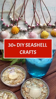 30+ DIY Seashell Crafts Seashell Projects Diy Beach Crafts, Beach Crafts For Adults, Diy Seashell Crafts, Seashell Coasters, Seashell Ideas, Seashell Bouquet, Beachy Crafts, Beachy Stuff