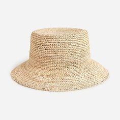 J.Crew: Pre-order Raffia Bucket Hat For Women Northern California Style, Raffia Bucket Hat, Straw Bucket Hat, Raffia Hat, Fall Hats, California Style, Scarf Hat, Northern California, Hat Sizes