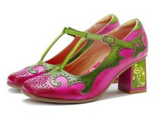 Find Women's Summer Genuine Leather Vintage Color Matching Fashion Mary Jane Shoes on eBay in the category Clothing, Shoes & Accessories>Women>Women's Shoes>Heels. Quirky Shoes, Wardrobe Change, Square Heels, Rose Green, T Strap Heels, Strap Pumps, Cute Sandals, Shoe Art, Color Therapy